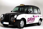 Galaxy advert on taxi