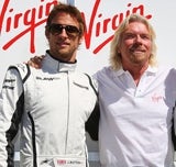 Richard Branson with Jenson Button