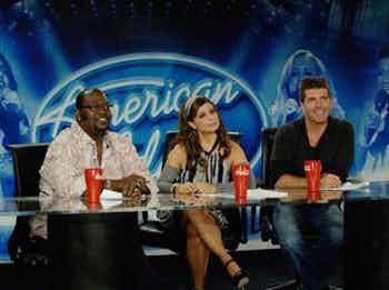 American Idol judges with Coke