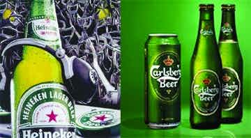 Heineken and Carlsberg