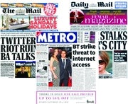 The Daily Mail, The Metro and the Mail on Sunday