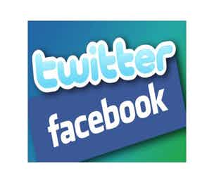 Twitter Facebook logos