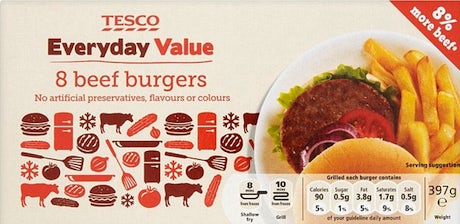 Tesco Everyday Value Burger