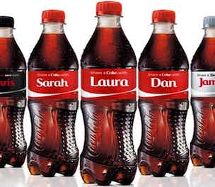 Share a Coke bottles