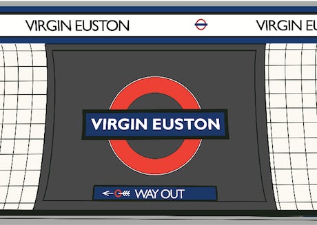 London Underground Virgin Euston mock up