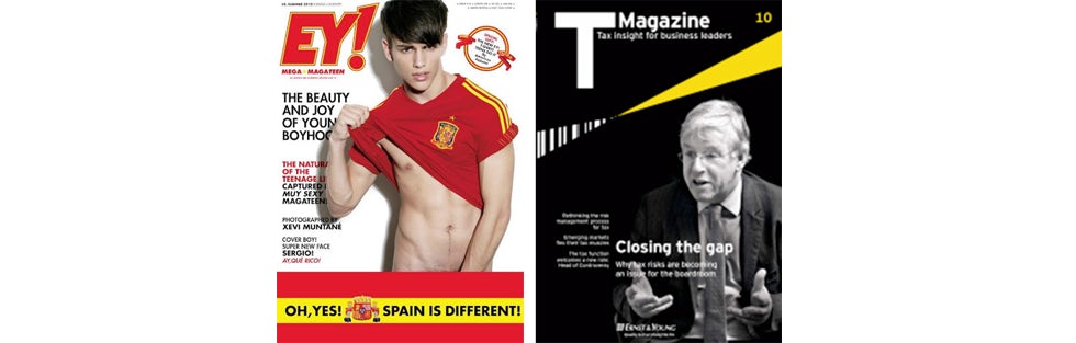 Spot the Difference – One of these is EY’s Monthly Magazine