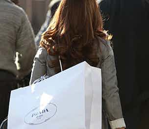 Prada woman shopping bag