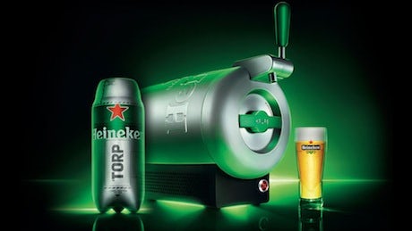 Heineken unveils product to bring the 'perfect' draught beer to living rooms