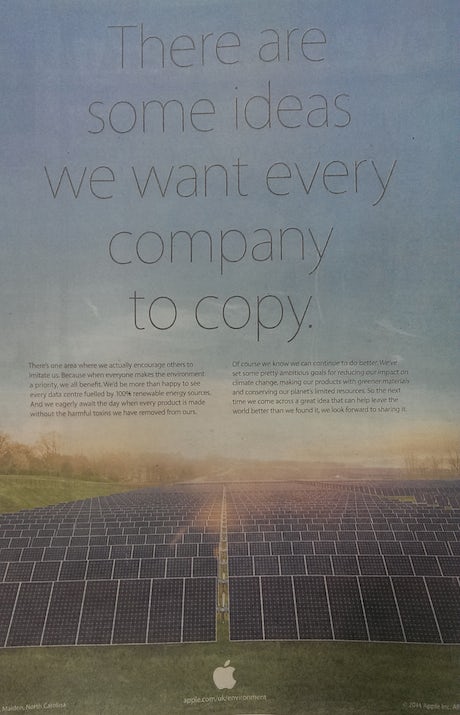 Apple Environment press ad