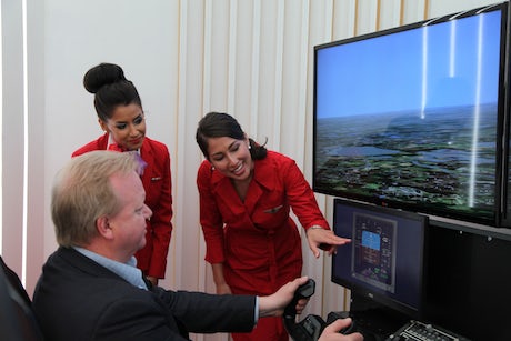 Virgin Delta experiential pop up Canary Wharf