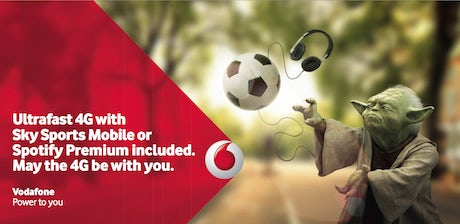 Vodafone 4G outdoor advert Yoda