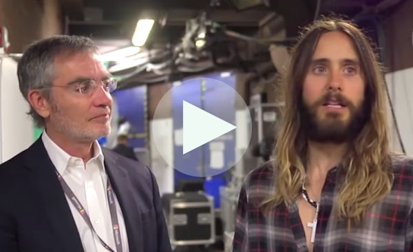 Cannes Jared Leto video overlay