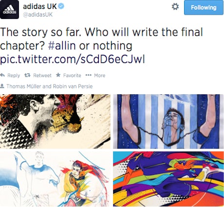 Adidas World Cup tweet