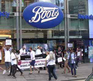 Boots Protest War on Want