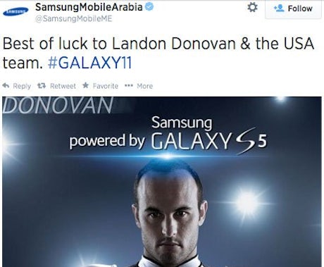 Samsung tweet