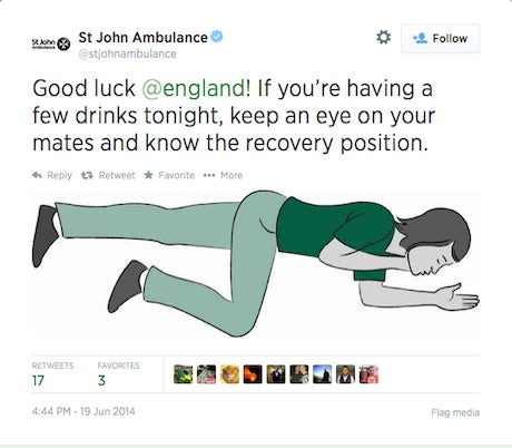 St John Ambulance Tweet