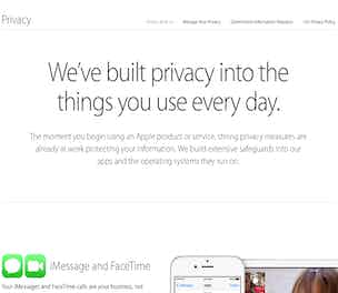 Apple privacy website