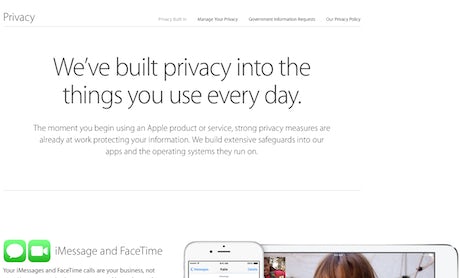 Apple Privacy Website