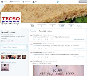 Tesco Express Twitter parody account