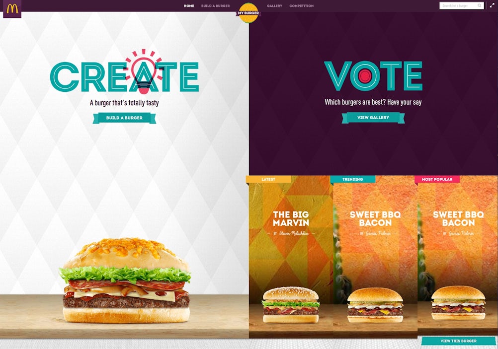 McDonald's is to promote fan-created burgers nationwide. 