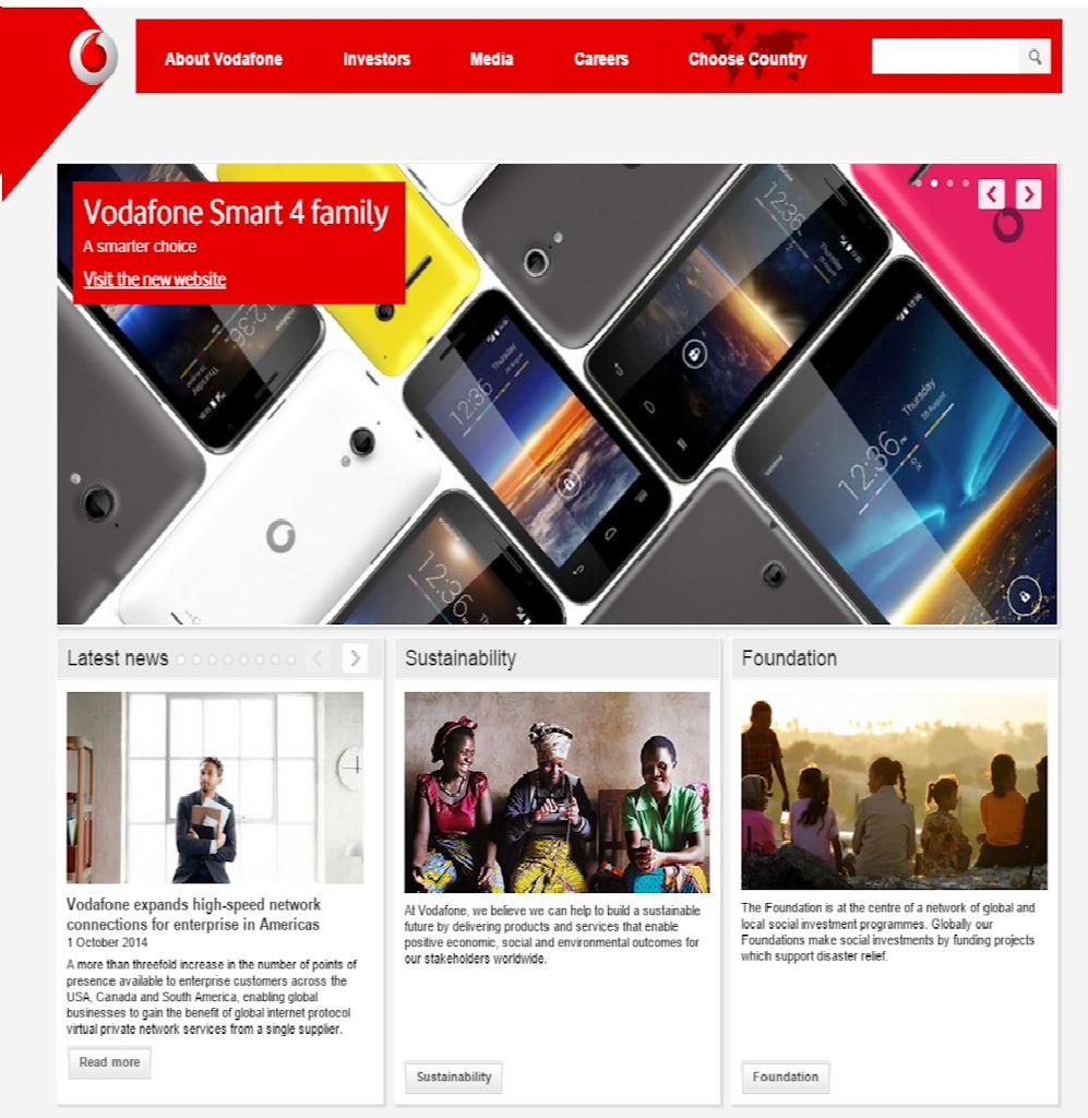 Vodafone is turning its brand site into a social hub to to support its sponsorship drive.