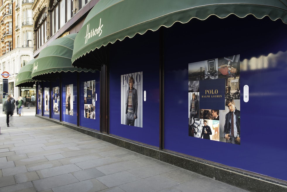 Ralph Lauren makes Harrods window displays shoppable