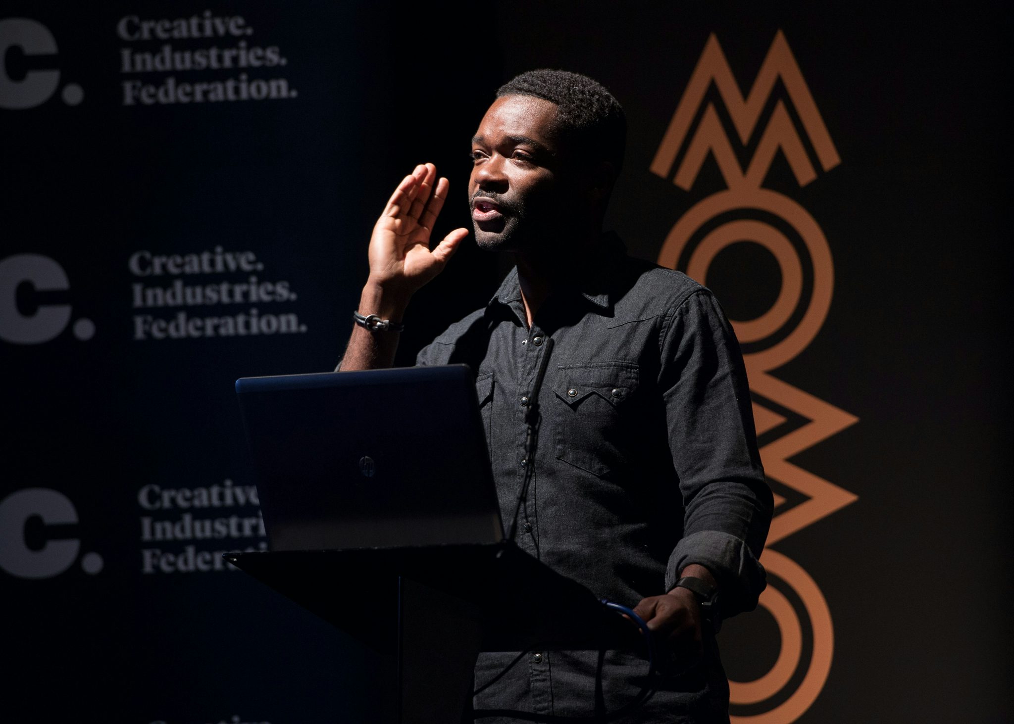 Actor David Oyelowo speaks at MOBO and CIF's event on diversity in the creative industries