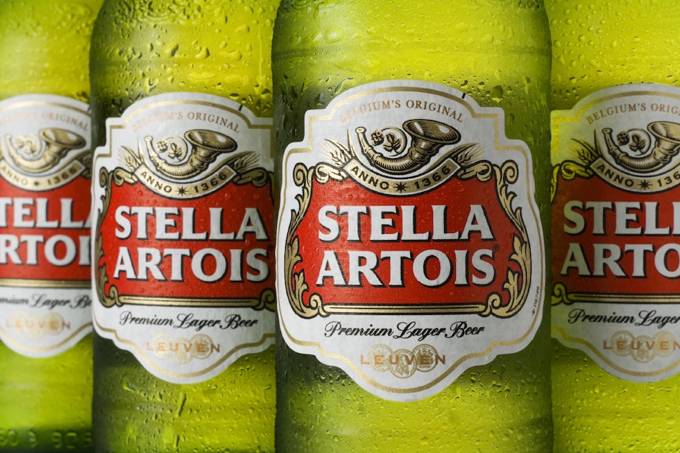 Stella Artois is one of the brands owned by AB Inbev