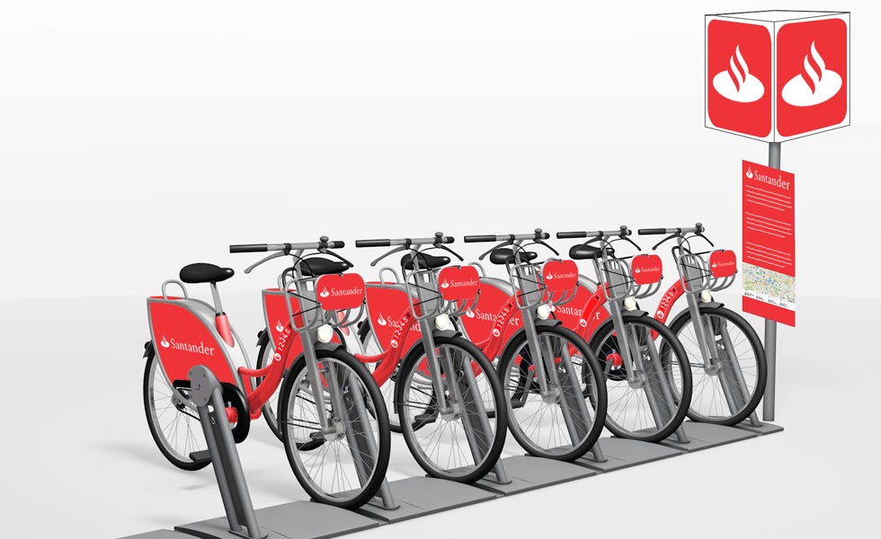 Santander is sponsoring a new cycle hire scheme in Milton Keynes