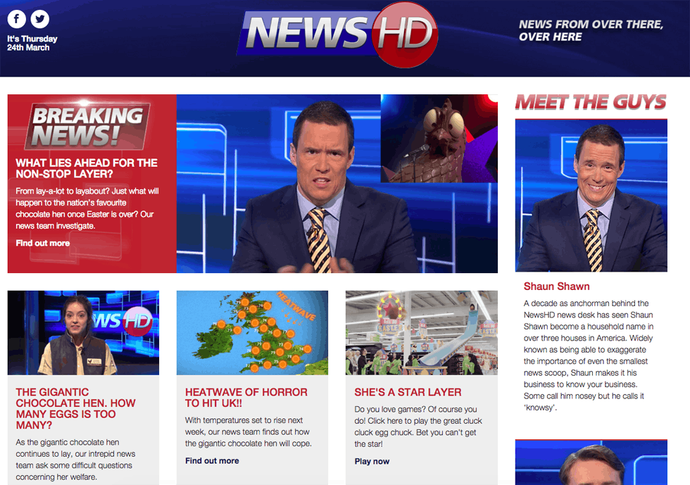 Asda created a spoof Amercian news channel and a series of 20 second videos that it then seeded on news sites