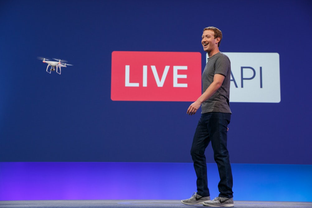 Facebook's CEO Mark Zuckerberg speaking at F8 yesterday (12 April)