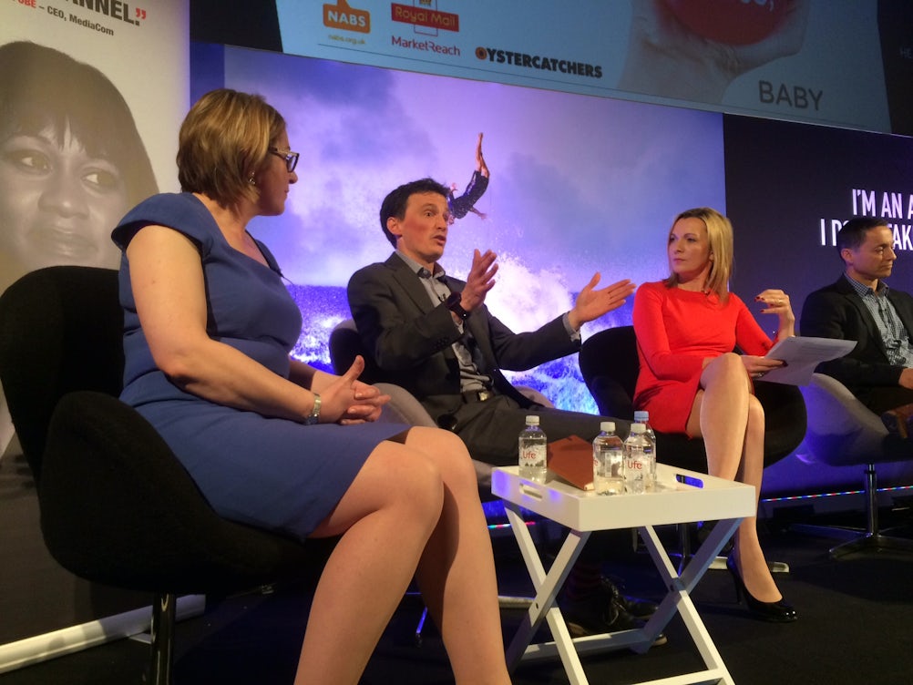 From left to right: Diana Tickell, CEO of NABS; Mark Rowland, director of fundraising at the Mental Health Foundation; Suki Thompson, CEO of Oystercatchers; Matt Atkinson, CMO of Saga