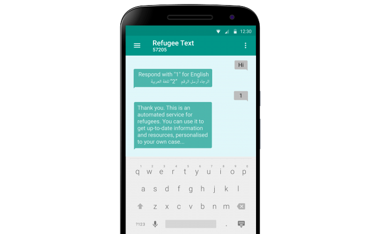 Refugee Text chatbot article image