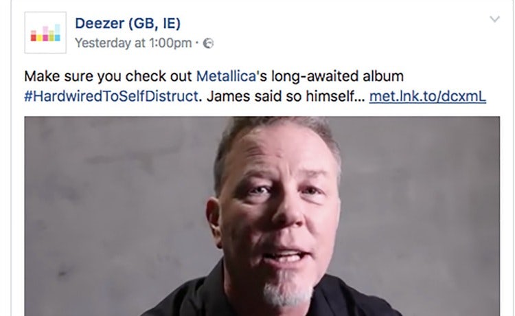 Metallica Deezer