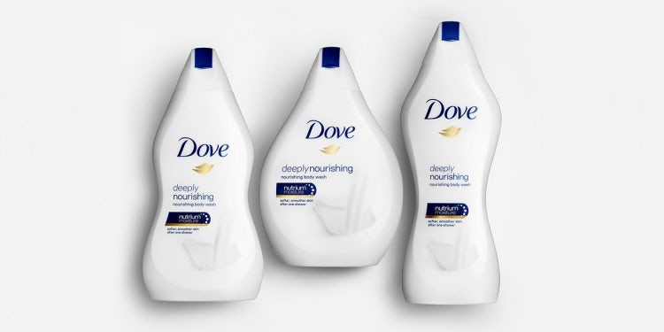 Dove body bottles