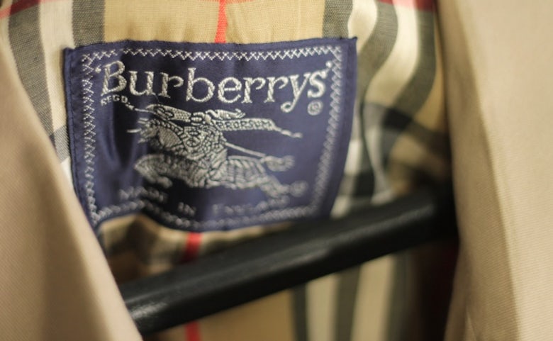 Burberry label