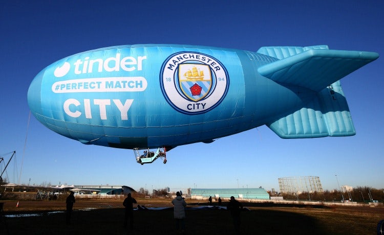 Manchester City Tinder Blimp