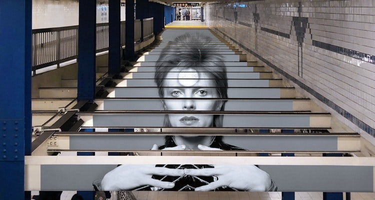 Spotify's David Bowie New York subway station campaign