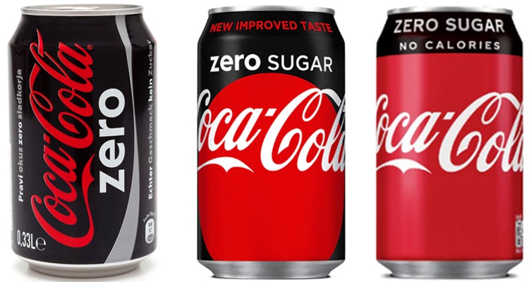 Coke Zero Sugar redesigns