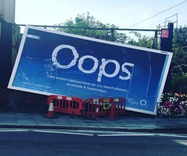 O2 oops campaign