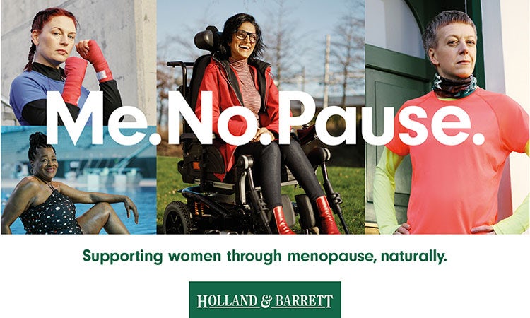 Holland & Barrett me.no.pause campaign