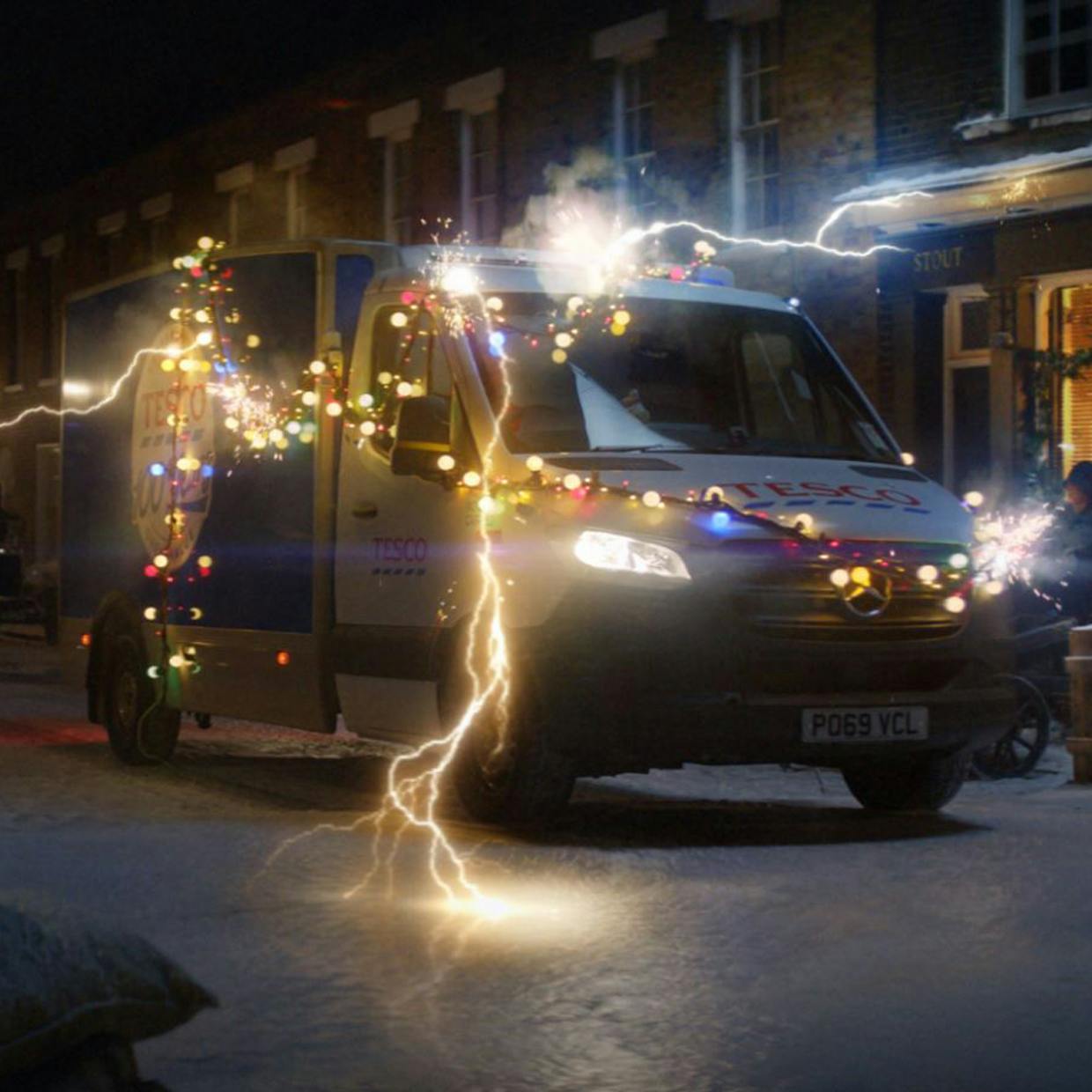 Tesco hopes to build on last year’s Christmas success with a time-travelling delivery van