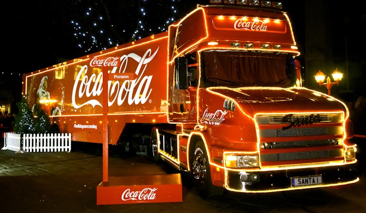 可口可乐假期即将到来圣诞卡车