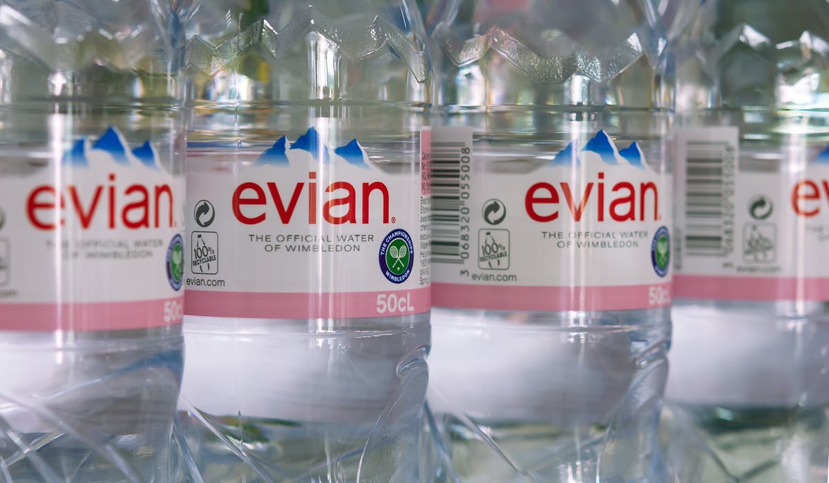 Evian Debuts PET Bottle Made with 100% Recycled Plastic