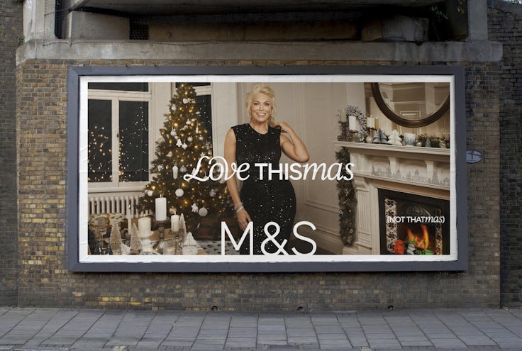 An OOH execution of the M&S Christmas ad 2023