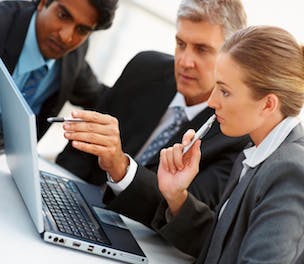 People around computer