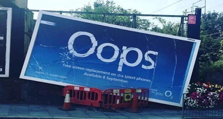 O2 oops campaign